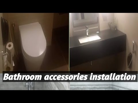 bathroom accessories installation shower tap installed - YouTube