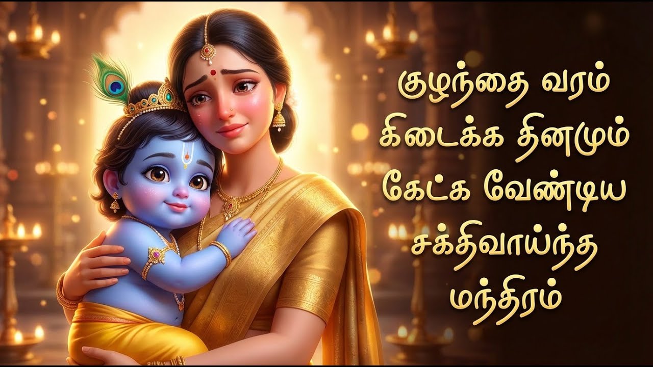 Kuzhandhai Bakkiyam Vara Intha Manthirathai Kelungal | Santhana Gopala Mantra | Krishna Mantra