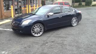 2008 Nissan Altima  Rolling out Rimtyme of Charlotte on 22'' RSW 99 chrome wheels
