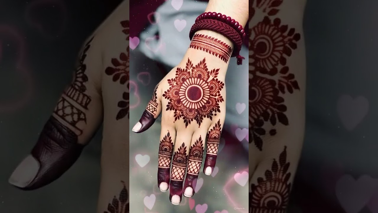 Super Easy Mehndi Design ✍️ | Simple Mehndi for Beginners & Learners 🌿