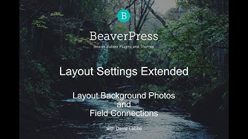Layout Settings Extended - Background Photos and Field Connections