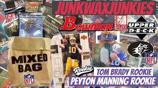 Football Mix Bag pack rip 1998 Flair 2000 Upper Deck Tom Brady Peyton Manning Rookie Hall of famers