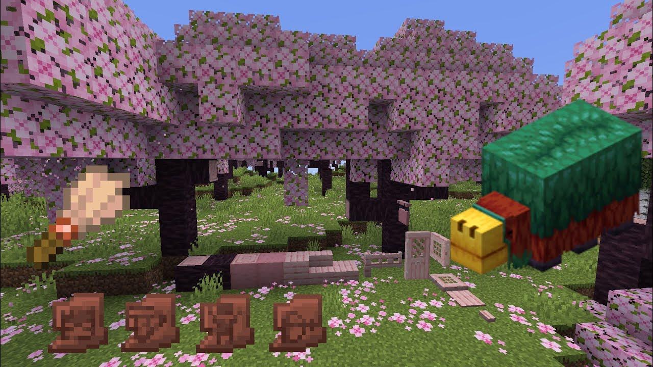 Minecraft Snapshot 23w07a | Cherry Blossom Biome, Cherry Wood, Sniffer