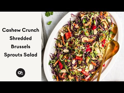 Cashew Crunch Shredded Brussels Sprouts Salad