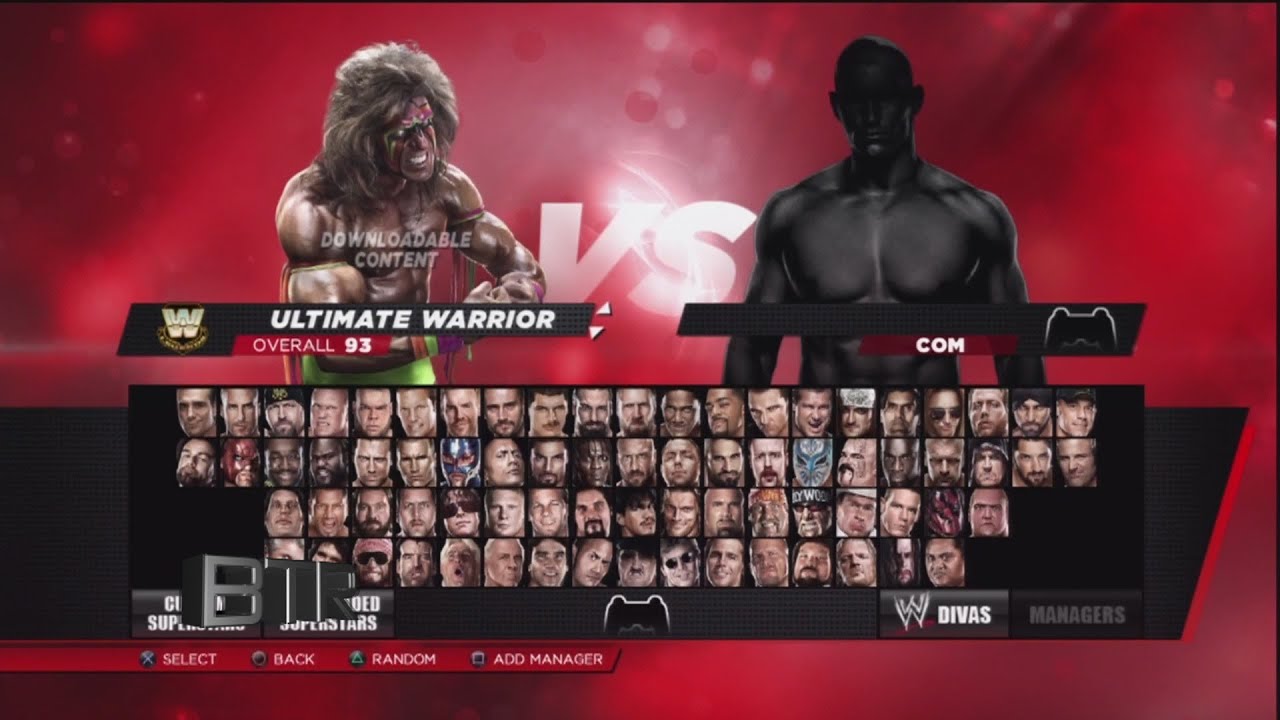 Wwe Smackdown Vs Raw 11 Character Select Screen Including All Dlc Packs Roster Youtube