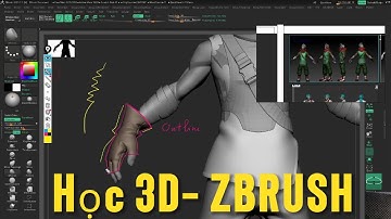 Học 3D - Sửa bài học viên 3D Online #zbrush #tạonhânvật3d #3dmodeling
