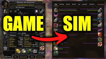 Export gear from Game to SIM | WotLK classic