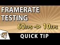 Game Testing and Frame Rate Concepts