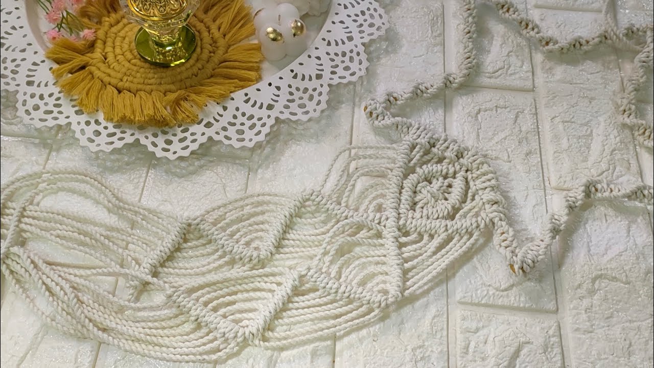 نجمة وهلال رمضان بالمكرمية بطريقة سهلة جدا ❤️/macrame star &moon #colors_ألوان #رمضان #macrame