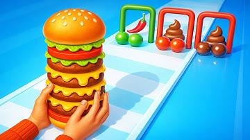 Burger Stack 3D: Cooking Games - Gameplay Walkthrough [Android, iOS Game]