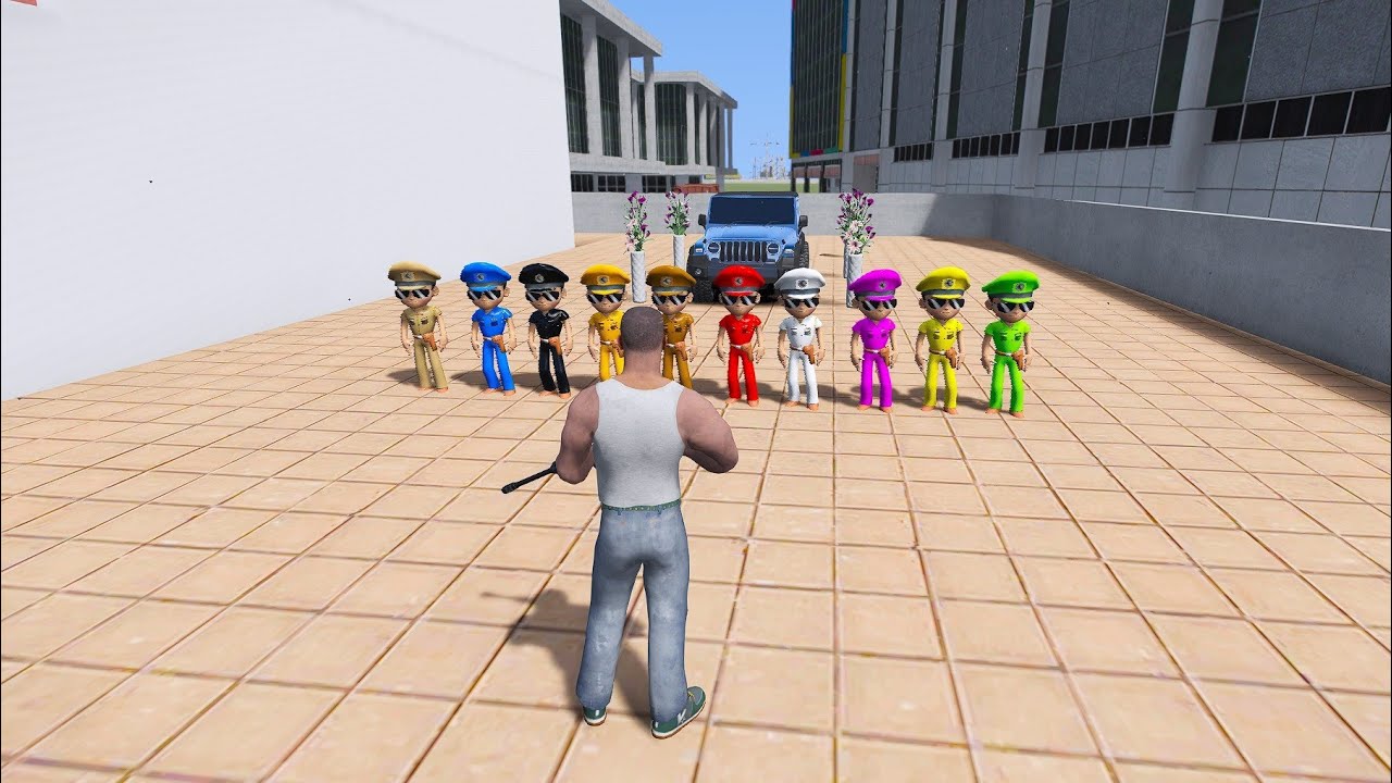 Franklin Play Hide & Kill With Colourful Little Singham in Indian Bike Driving 3D