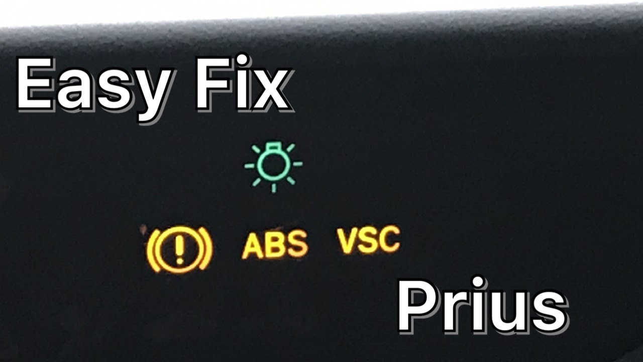 How to fix ABS VSC and Maintain ReqD lights Toyota Prius