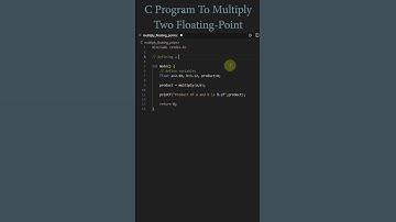 C Program To Multiply Two Floating Point Numbers #cprogramming