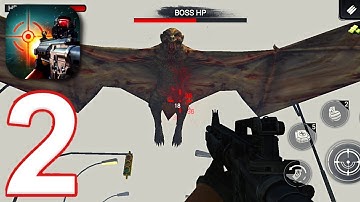 Zombie Hunter D Day2 - Chapter 2 + Boss Fight - Gameplay Walkthrough, Bonus Level (iOS, Android)