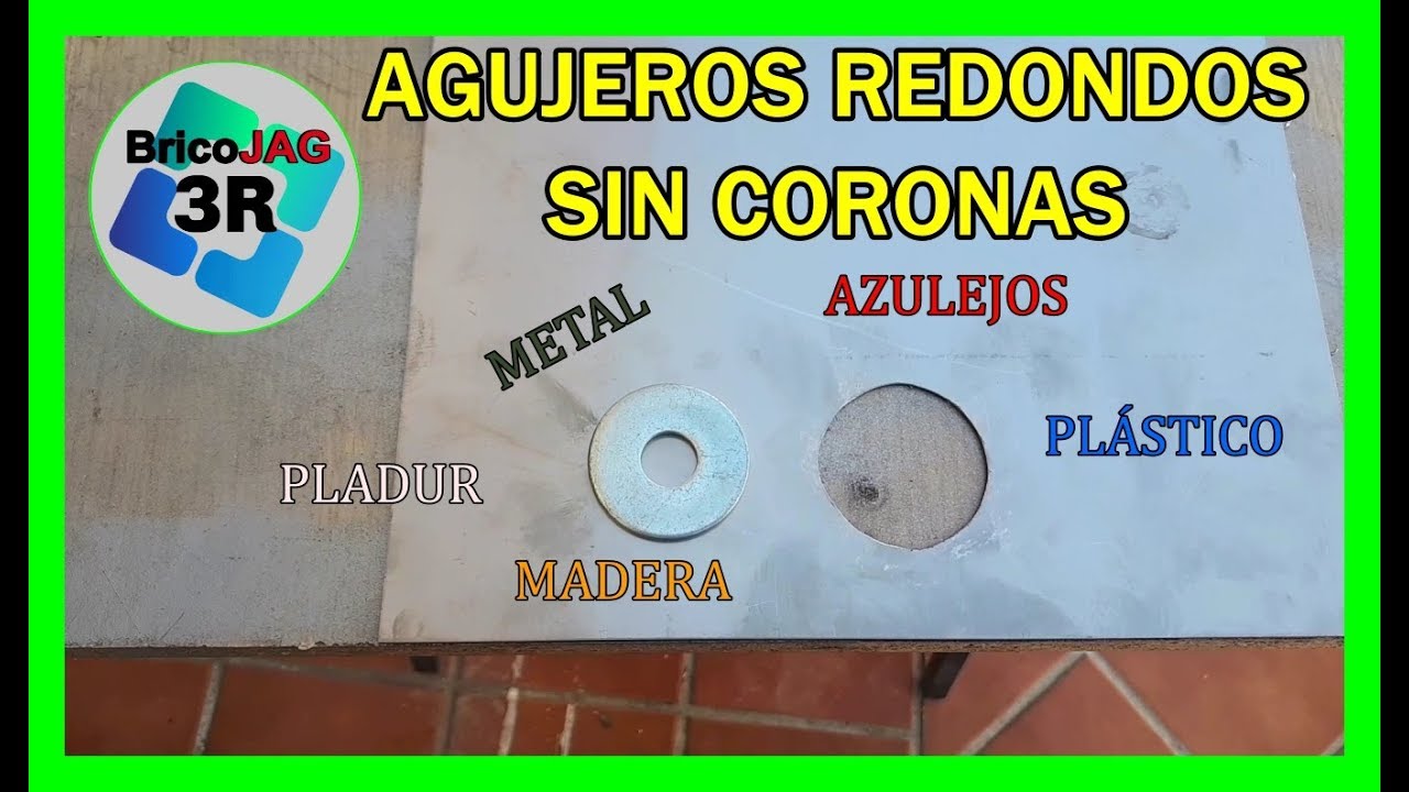 Como hacer Taladros Grandes o Agujeros sin coronas |TRUCO | Perforar  Azulejo, Madera, Metal - YouTube
