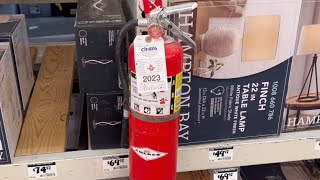 Fire Extinguishers Protecting a Hardware Store