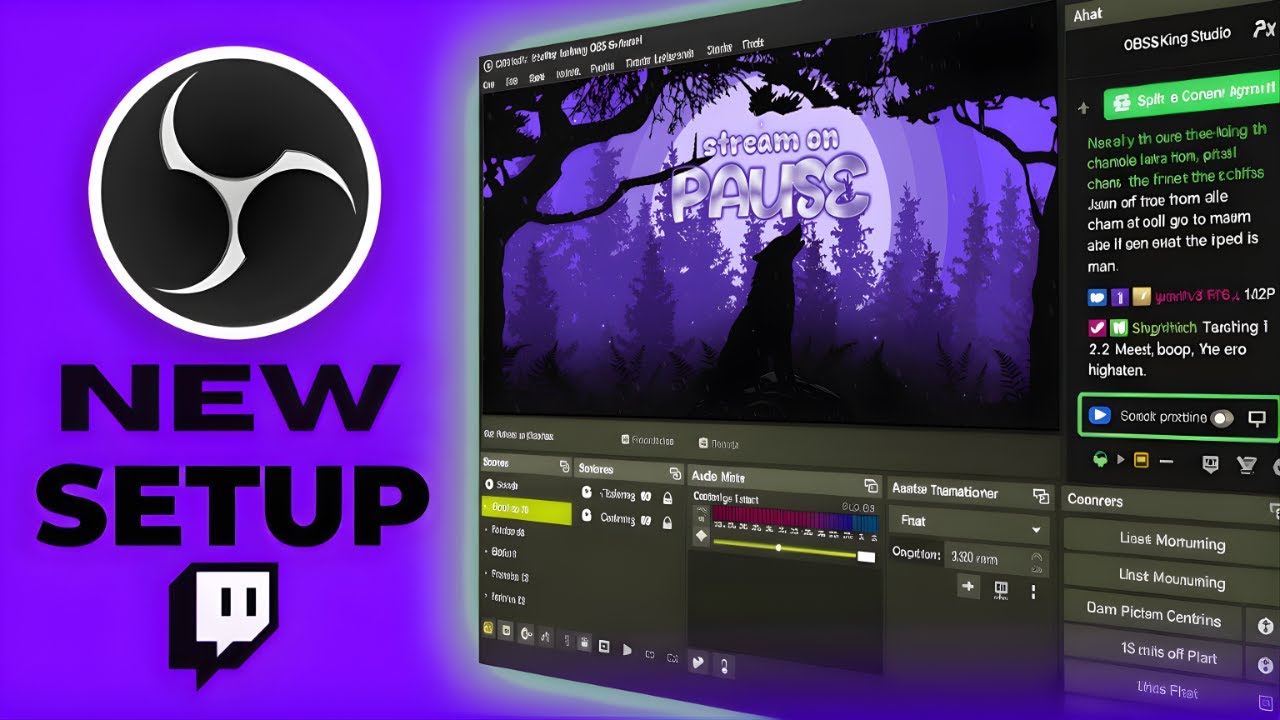 Moonlight Wolf Animated Stream Package : For Twitch Overlay, Kick ...