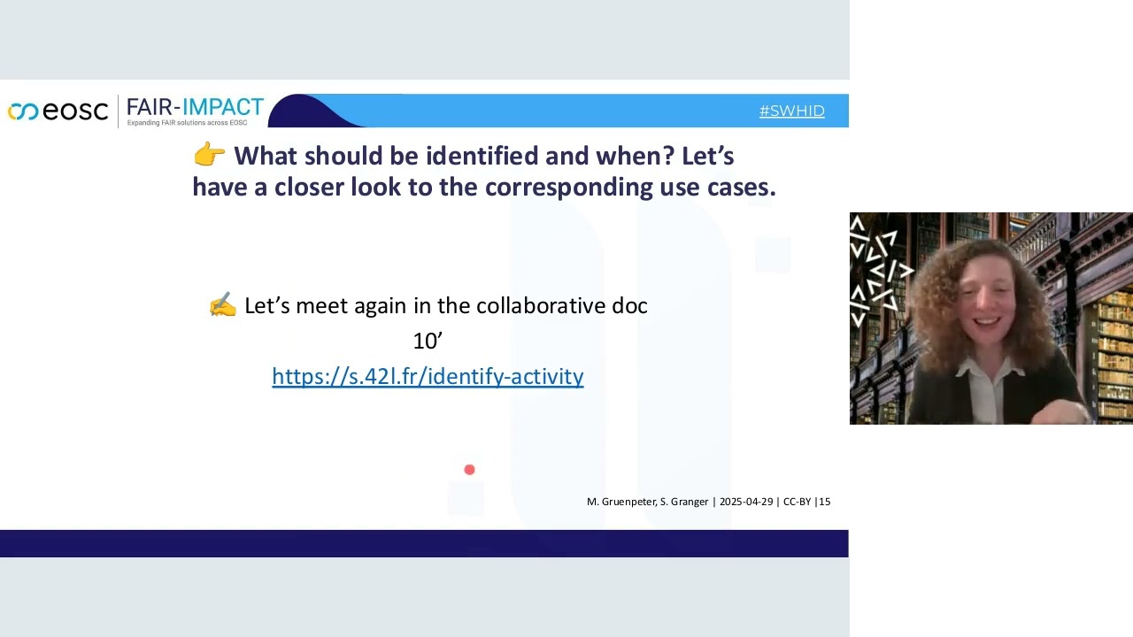 FAIR Implementation Workshop-Meet the SoftWare Hash Identifier: Do one thing and do it well