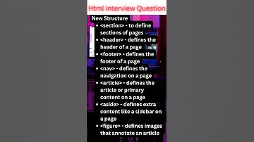 Advance Html interview Question and Answer.| #shorts #ytshorts #viral #html