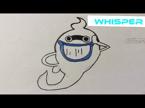 How to draw Whisper from Yo kai watch  Cómo dibujar Susurro de Yo kai watch  