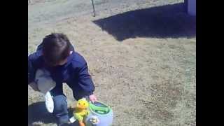Christopher Hunting Easter eggs 2013