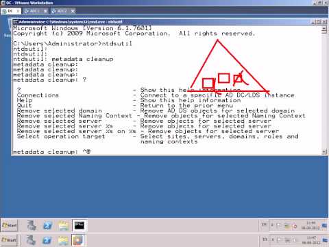32 Active Directory, Metadata Cleanup