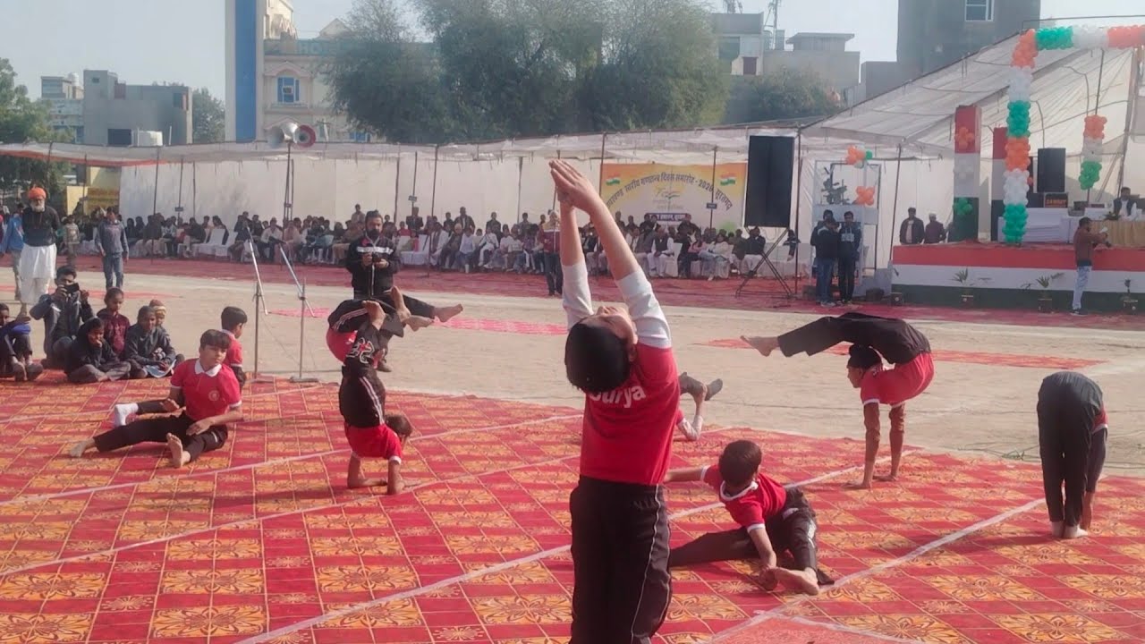 26 Jan 2026 Yoga Performance by Surya Children Academy Suratgarh 🔥 Suratgarh News 