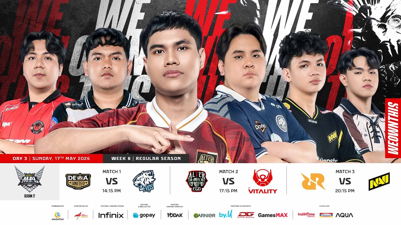 🔴 LIVE | MPL ID S17 | Regular Season Day 3 Week 8 | English