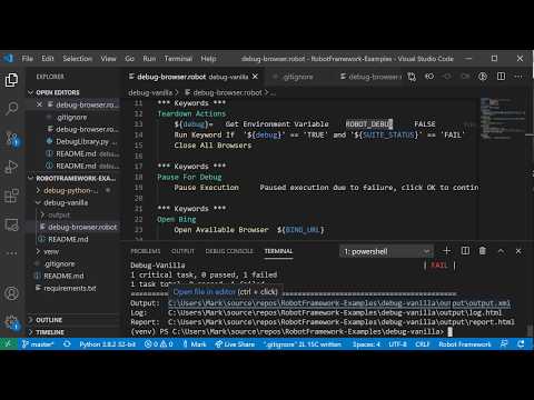 Debugging Robot Framework Pt. 1