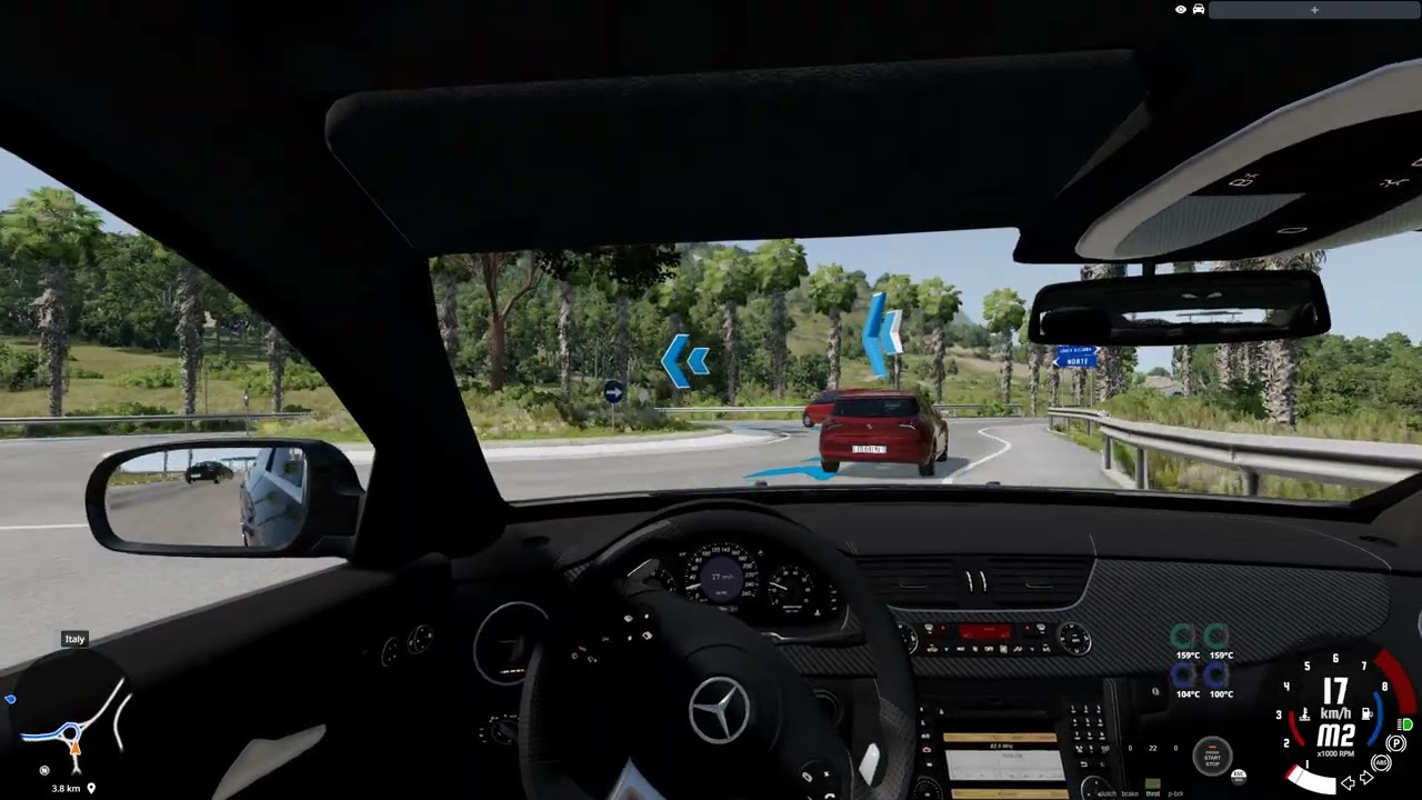 BeamNG drive Driving Mercedes CLS V8 Italli