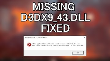 How to fix d3dx9_43.dll missing Error [windows 10/8/7] - [SOLVED]