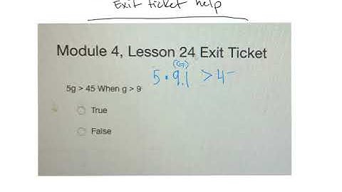 Module 4, Lesson 24 Exit ticket assessment help