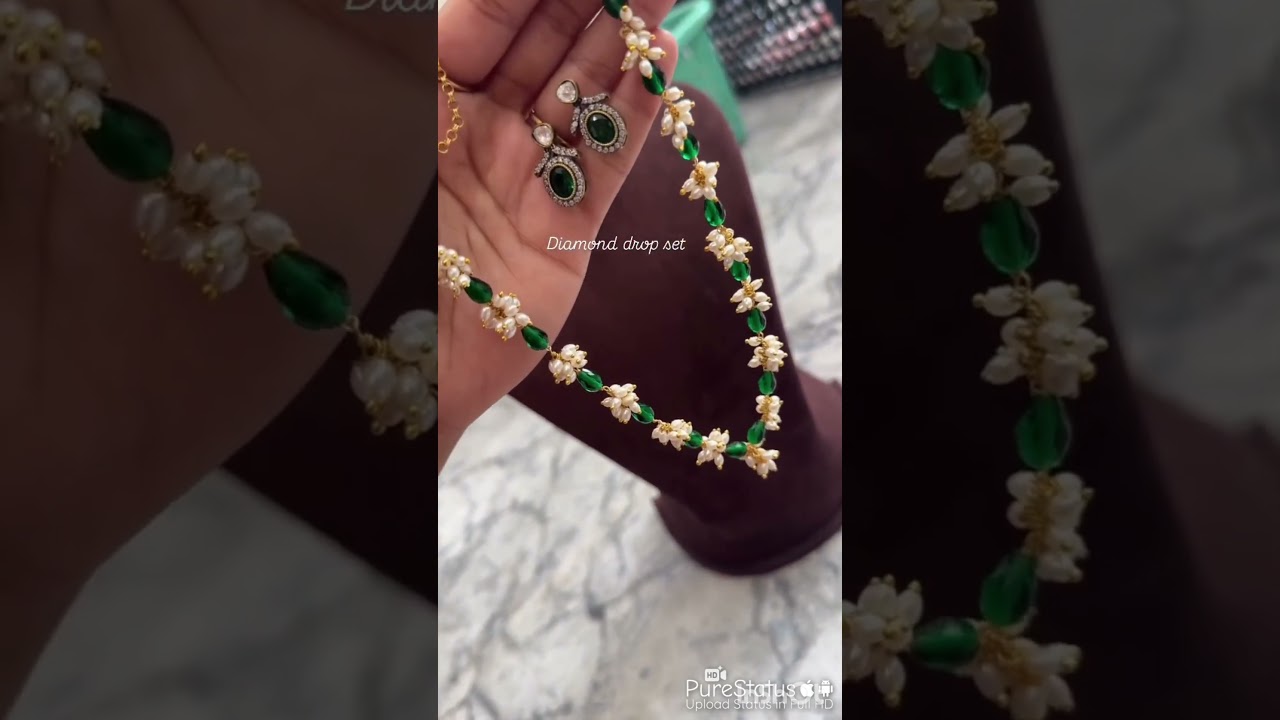 🍒🍒 Diamond drops with rice pearls 999+$ Prebook Delivery time 10-20🍒🍒