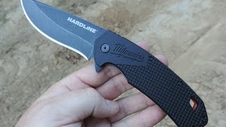 Milwaukee 3.5” HARDLINE Smooth Blade Pocket Knife
