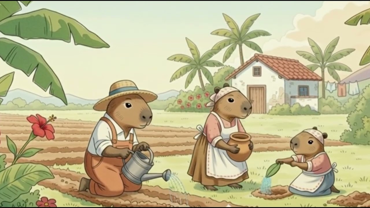 Magia da Roça 🌾 Um Dia Tranquilo no Campo Brasileiro | Música Folk Suave de Livro de Histórias