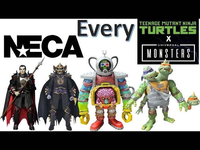 see newer video*** Every NECA TMNT Universal Monsters Teenage Mutant Ninja  Turtles Comparison List - YouTube