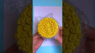 DIY Sunflower Art 🌻 Easy Bubble Wrap Painting for Kids #easy #art #shorts