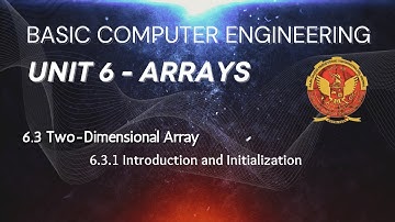 6.3.1 Two Dimensional Array | Unit 6 | BT-205 | C Programming | BASIC COMPUTER ENGINEERING | RGPV
