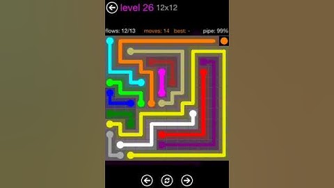 Flow Free 12x12 Level 26 walkthrough Purple Pack iPad