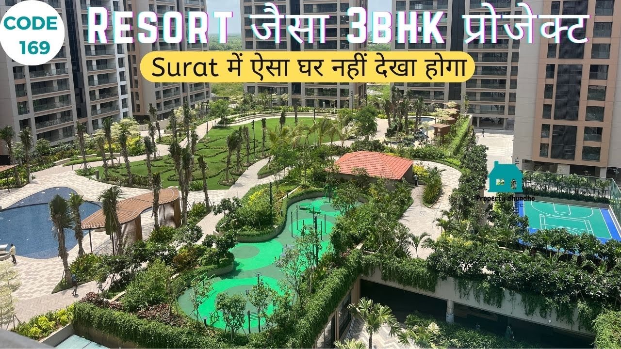Surat's most luxurious 3bhk flats with the most luxurious amenities! At Dumas Road near the airport.
