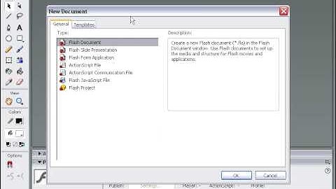 FlashMX 001  Creating a Flash document