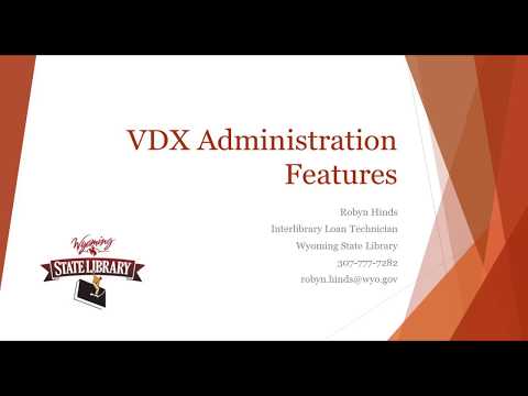 VDX Administration Features