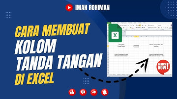 Cara membuat kolom tanda tangan di excel