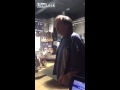 Guy in music store goes crazy