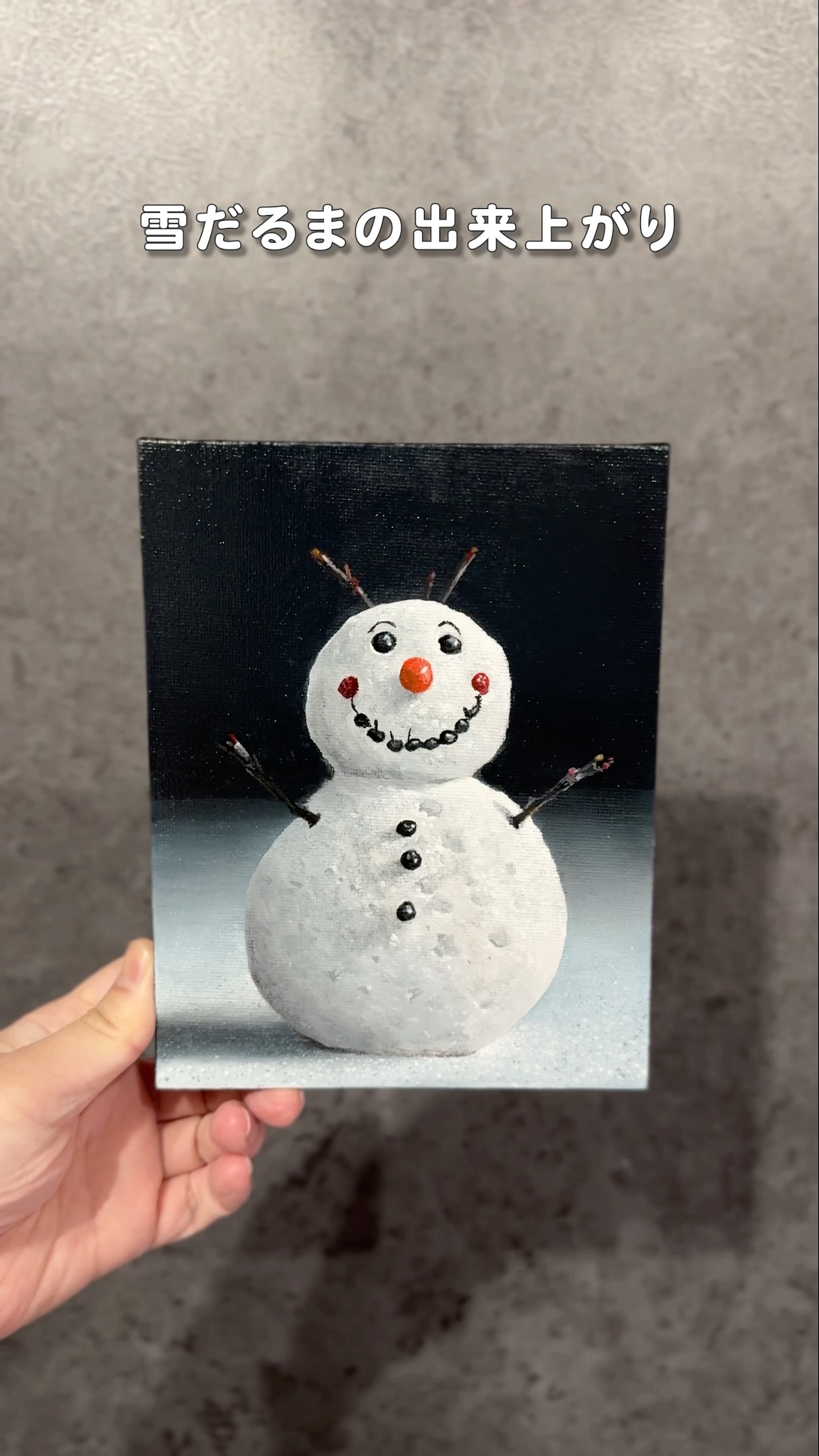 How to paint a snowman with acrylic paints #acrylicpainting