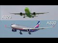 Airbus A320neo &amp; Airbus A330-343 во Владивостоке