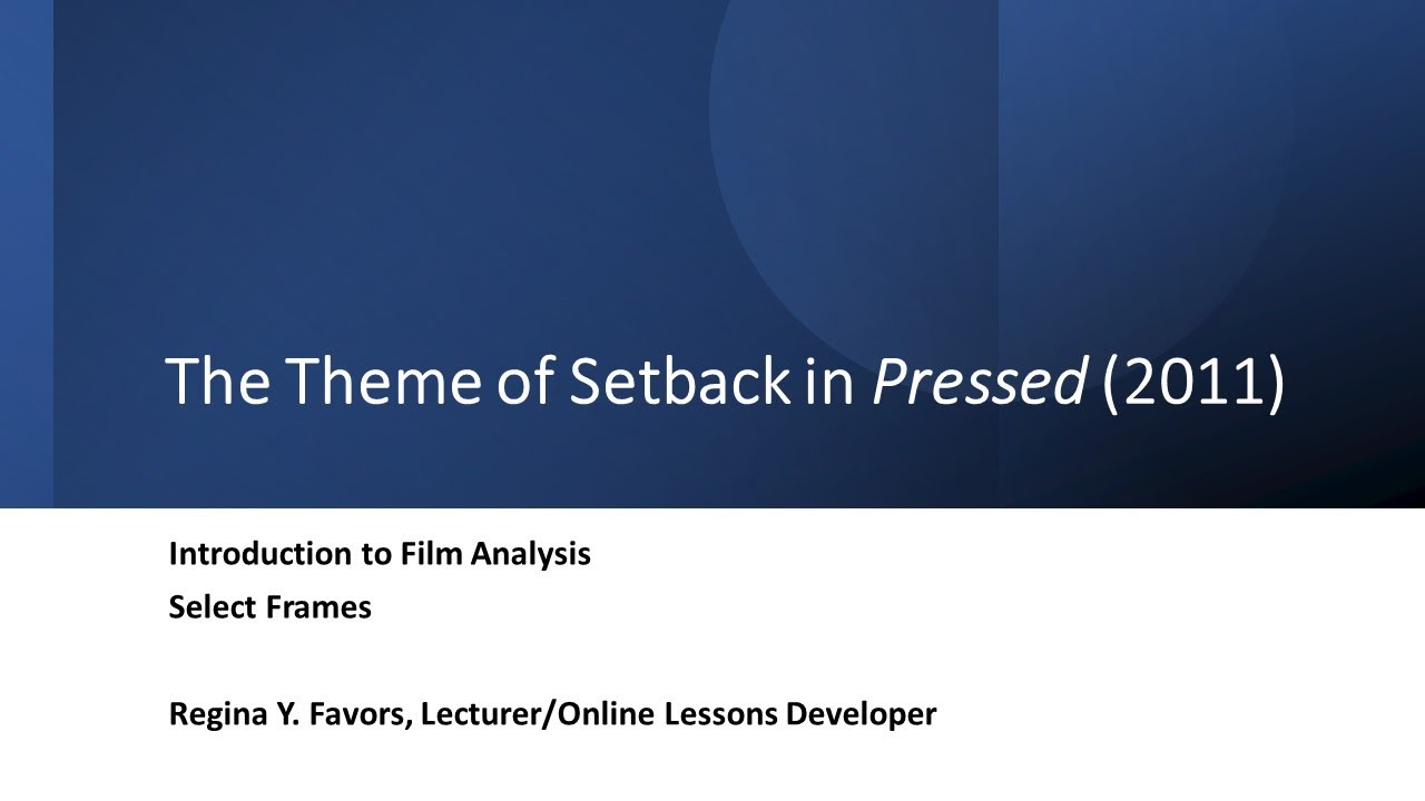 Pressed (2011) Introduction to Film Analysis YouTube