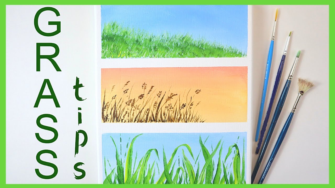 HOW TO PAINT GRASS for beginners🎨Grass Painting Tips, Tricks and