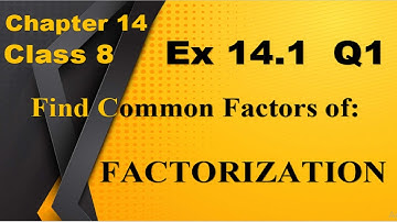 ex 14.1 class 8 Factorization Maths Class 8 Chapter 14 - Find common factors of