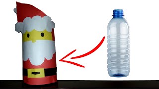 DIY Paper Santa Clause - Bottle transformation - Best out of old bottle